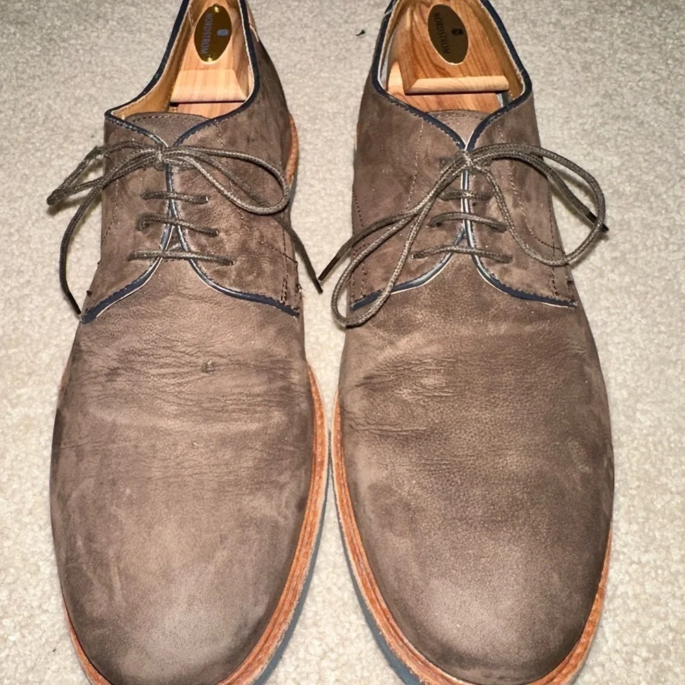 Clarks Brown Oxford Shoes with Suede Finish